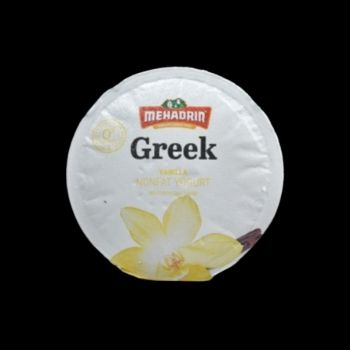 Yogurt griego vainilla sin grasa mehadrin 170gr-014353103202