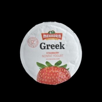 Yogurt griego fresa sin grasa mehadrin 170 gr-014353103233