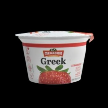 Yogurt griego fresa sin grasa mehadrin 170 gr-014353103233